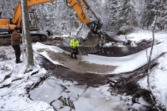 Suodatinkankaan asennus